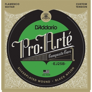 Струны для классической гитары D'Addario Composites Flamenco Black Nylon