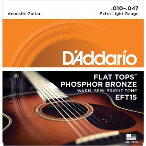 Струны для акустической гитары D'Addario EFT15 Flat Tops Bronze Extra Light (.010-.047)