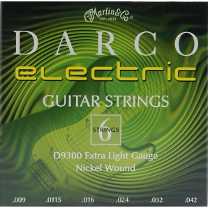 Струны для электрогитары Martin D9300 Electric Extra Light (6 струн .009-.042)