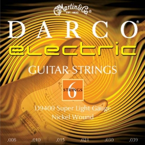 Струны для электрогитары Martin D9400 Electric Super Light (6 струн .008-.039)