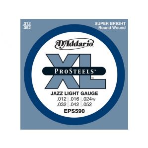 Струны для электрогитары D'Addario EPS590 XL Pro Steels Jazz Lite (6 струн .012-.052)