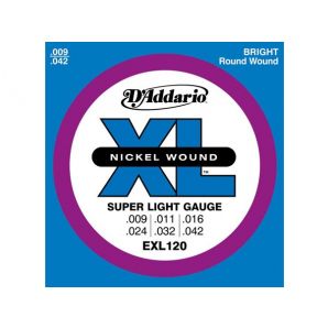 Струны для электрогитары D'Addario EXL120+ XL Super Light Plus (6 струн .0095-.044)