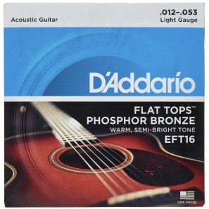 Струны для акустической гитары D'Addario EFT16 Flat Tops Bronze Light (.012-.053)