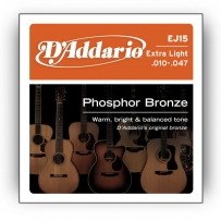 Струны для акустической гитары D'Addario EJ15 Bronze Extra Light (.10-.47)