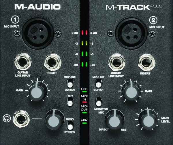 M-Audio M-Track Plus передняя панель