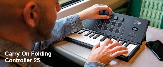 Новинка: автономна розкладна MIDI-клавіатура Carry-On Folding Controller 25 в Україні beat.com.ua