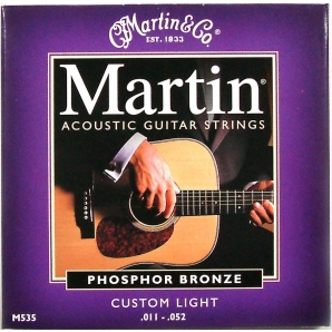 Струны для акустической гитары Martin M-535 Traditional 92/8 Phosphor Bronze Custom Light (.011-.052)