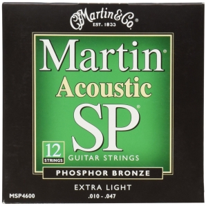 Струны для акустической гитары Martin MSP-4600 SP 92/8 Bronze Extra Light 12-String (.010-.047)