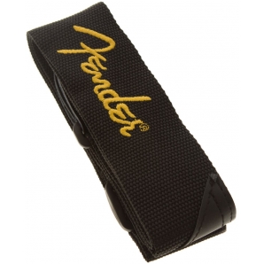 Гитарный ремень Fender Strap 2" Black/Yellow Logo