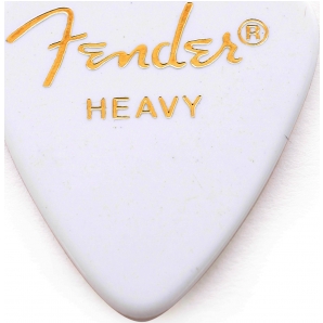 Набор медиаторов Fender 351 Shape Classic Celluloid Heavy White 12 шт.