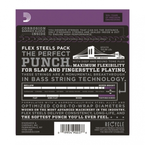 Струны для бас гитары D'Addario EFX170 Flex Steels Light 4 (.45 - .100)