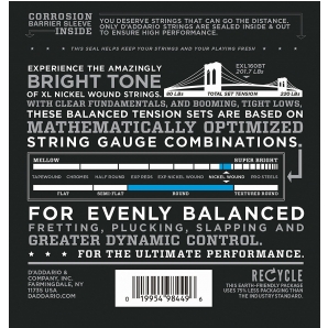 Струны для бас гитары D'Addario EXL160BT XL Balanced Tension Bass Medium 4 (.50 - .120)