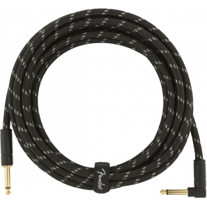 Инструментальный кабель Fender Cable Deluxe Series 15' 4.5 m Angled Black Tweed