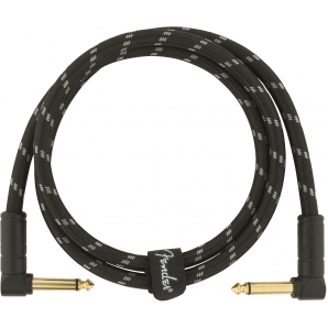 Инструментальный кабель Fender Cable Deluxe Series 3' 90 cm Angled Black Tweed