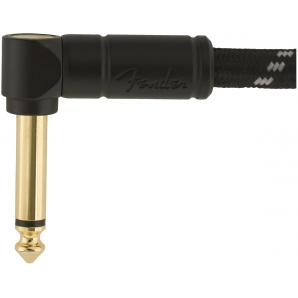 Инструментальный кабель Fender Cable Deluxe Series 3' 90 cm Angled Black Tweed