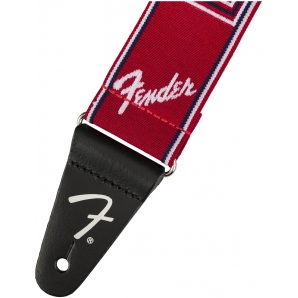 Гитарный ремень Fender 2" Weightless Monogrammed Red/White/Blue Strap