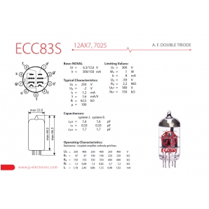 Лампа для усилителя JJ Electronic ECC83s (12AX7, 7025)
