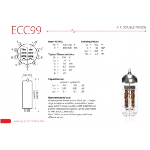 Лампа для усилителя JJ Electronic ECC99 Gold Pin