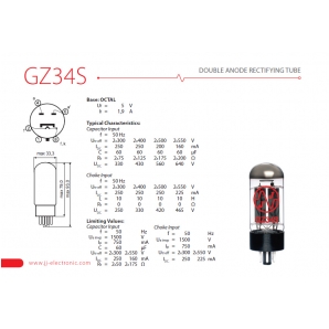 Лампа для усилителя JJ Electronic GZ34s - 5AR4
