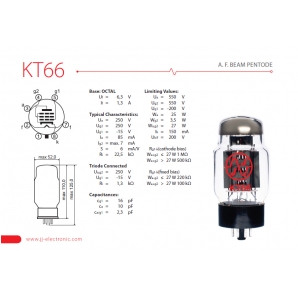 Набор ламп для усилителя JJ Electronic KT66 (подобранная пара)
