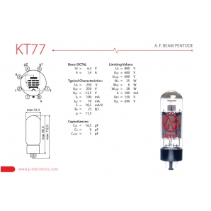 Набор ламп для усилителя JJ Electronic KT77 (подобранная пара)