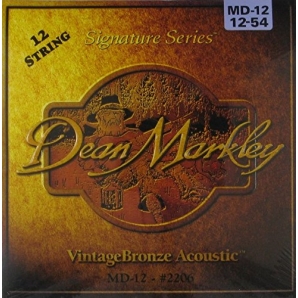 Струны для акустической гитары Dean Markley 2206 Vintage Bronze 12 Medium (.12-.54)