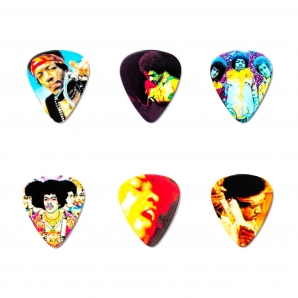 Набор медиаторов Dunlop JHPT08H Jimi Hendrix Montage Pick Tin Heavy (12 шт.)