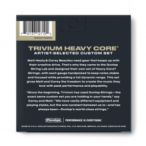 Струни для електрогітари Dunlop TVMN10637 Trivium String Lab Series 7-Strings (.10 - .63)