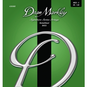 Струны для бас гитары Dean Markley 2606B Nickelsteel Bass MED5 (.048 - .128)