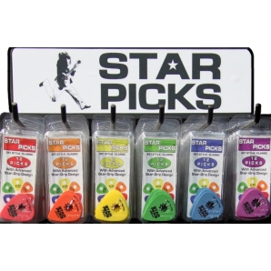 Кабинет с медиаторами Cleartone Everly Star Pick Counter Top Rack (дисплей 108 наборов)