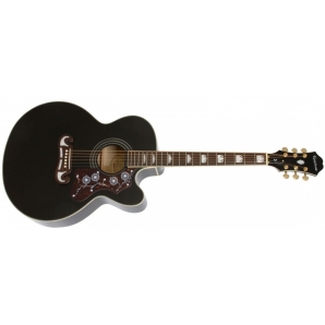Электроакустическая гитара Epiphone EJ-200CE (BK)