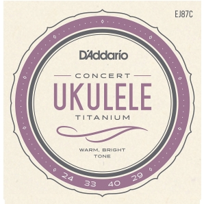 Струны для укулеле D'Addario EJ87C Titanum Ukulele Concert (.025-.029)