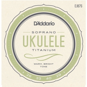 Струны для укулеле D'Addario EJ87S Titanum Ukulele Soprano (.028-.029)