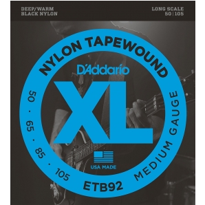 Струны для бас гитары D'Addario ETB92 XL Nylon Tapewound Bass Medium 4 (.50 - .105)