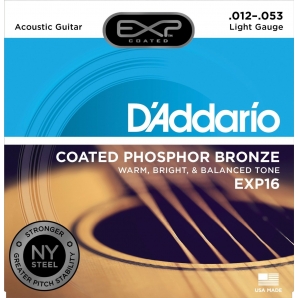 Струны для акустической гитары D'Addario EXP16 Phosphor Bronze Light (.12-.53)