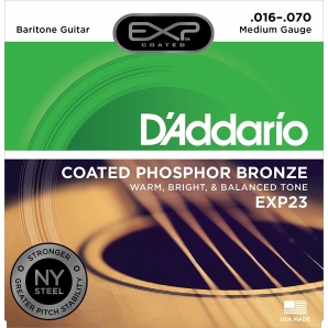 Струны для акустической гитары D'Addario EXP23 Phosphor Bronze Bariton (.16-.70)