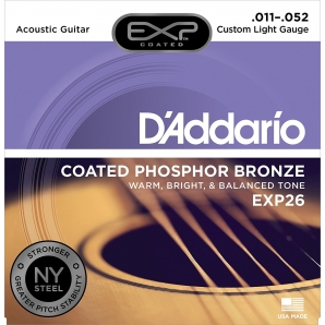 Струны для акустической гитары D'Addario EXP26 Phosphor Bronze Custom Light (.11-.52)