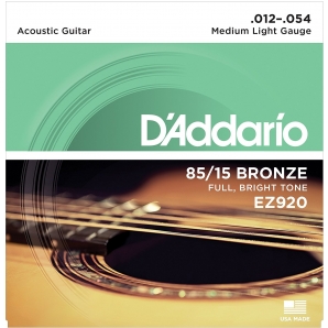 Струны для акустической гитары D'Addario EZ920 85/15 Bronze Medium Light (.12-.54)