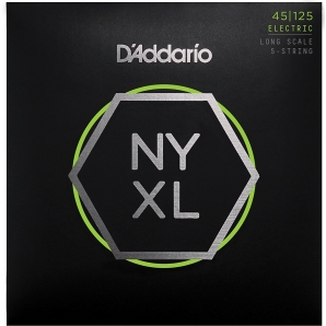 Струны для бас гитары D'Addario NYXL45125 Bass Light Top / Med Bottom 5 (.45 - .125)