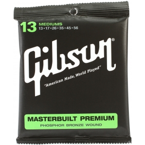 Струны для акустической гитары Gibson SAG-MB13 Masterbuilt Premium Phosphor Bronze Medium (.013-.056)