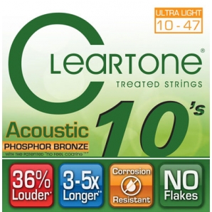 Струны для акустической гитары Cleartone 7410 Phosphor Bronze Extra Light (.10-.47)