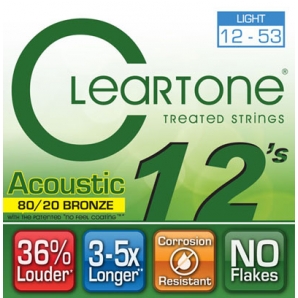 Струны для акустической гитары Cleartone 7612 80/20 Bronze Light (.12-.53)