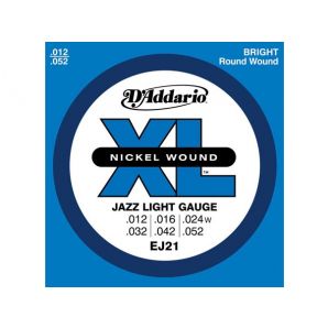 Струны для электрогитары D'Addario EJ21 XL Jazz Light (6 струн .012-.052)