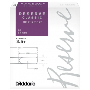 Трости D'Addario DCT10355 Reserve Classic Bb Clarinet #3.5+ (10 шт.)