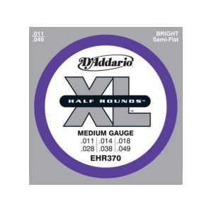Струны для электрогитары D'Addario EHR370 XL Half Rounds Medium (6 струн .011-.049)