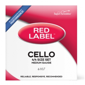 Струны для виолончели D'Addario Super Sensitive 6107 Red Label Cello String Set 4/4