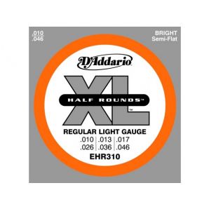 Струны для электрогитары D'Addario EHR310 XL Half Rounds Regular Light (6 струн .10-.46)