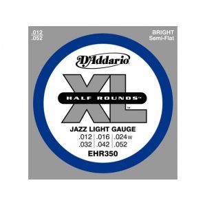 Струны для электрогитары D'Addario EHR350 XL Half Rounds Jazz Light (6 струн .012-.052)