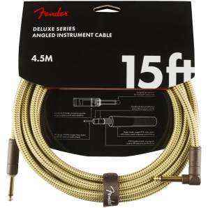 Инструментальный кабель Fender Cable Deluxe Series 15' 4.5 m Angled Tweed