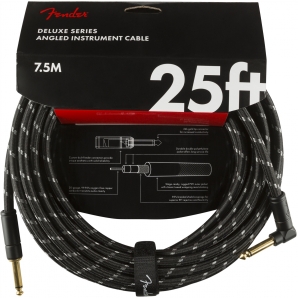 Инструментальный кабель Fender Cable Deluxe Series 25' 7.5 m Angled Black Tweed